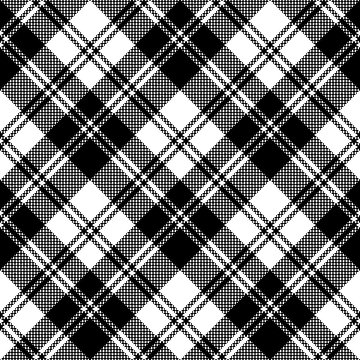 Black and white plaid pattern