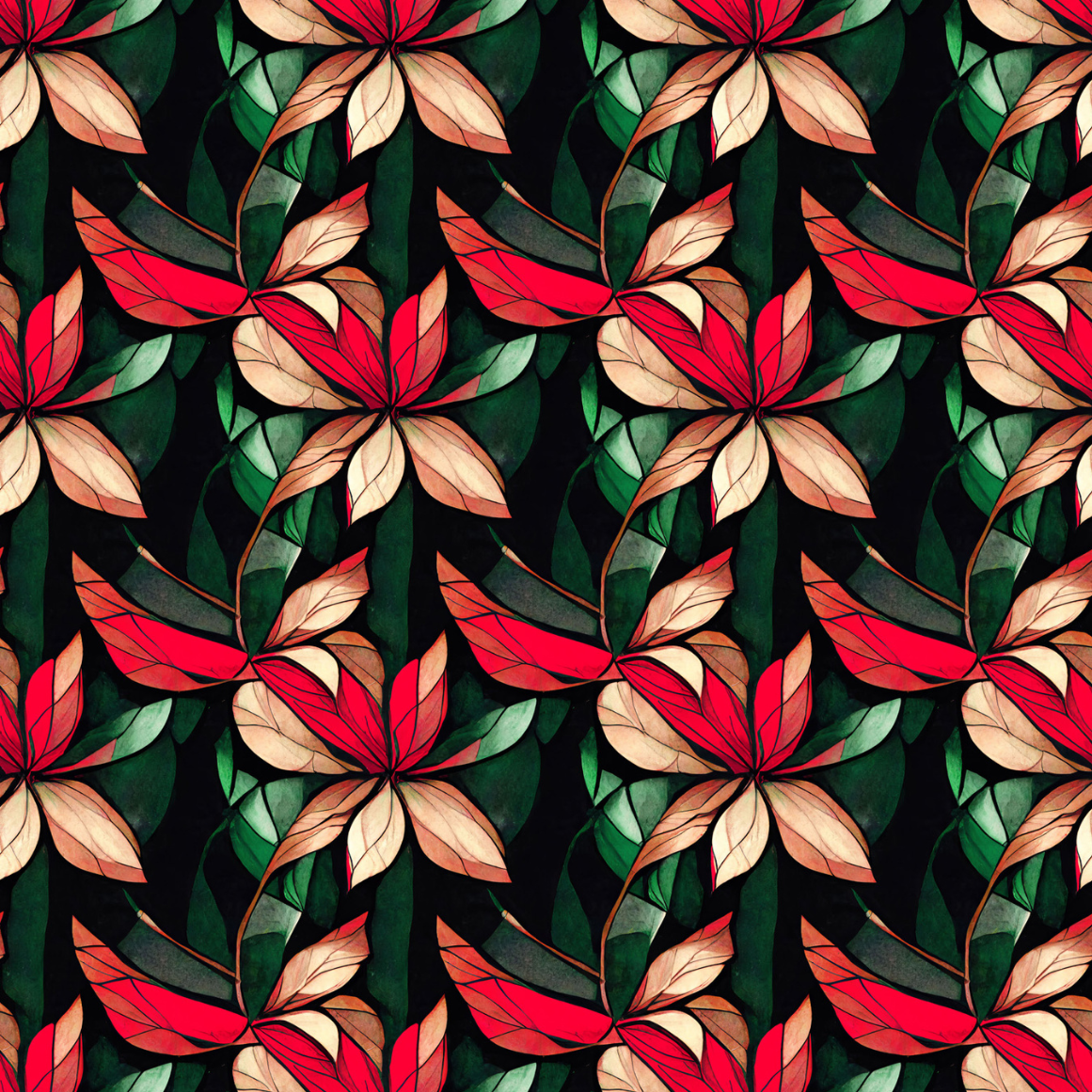 Emerald Floral Stained Glass