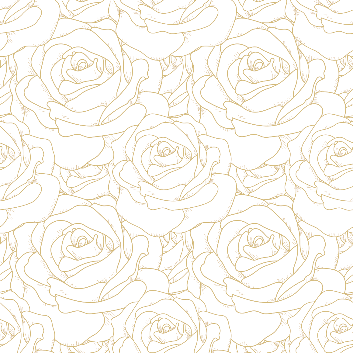 Faux Foils: Rose Line Art