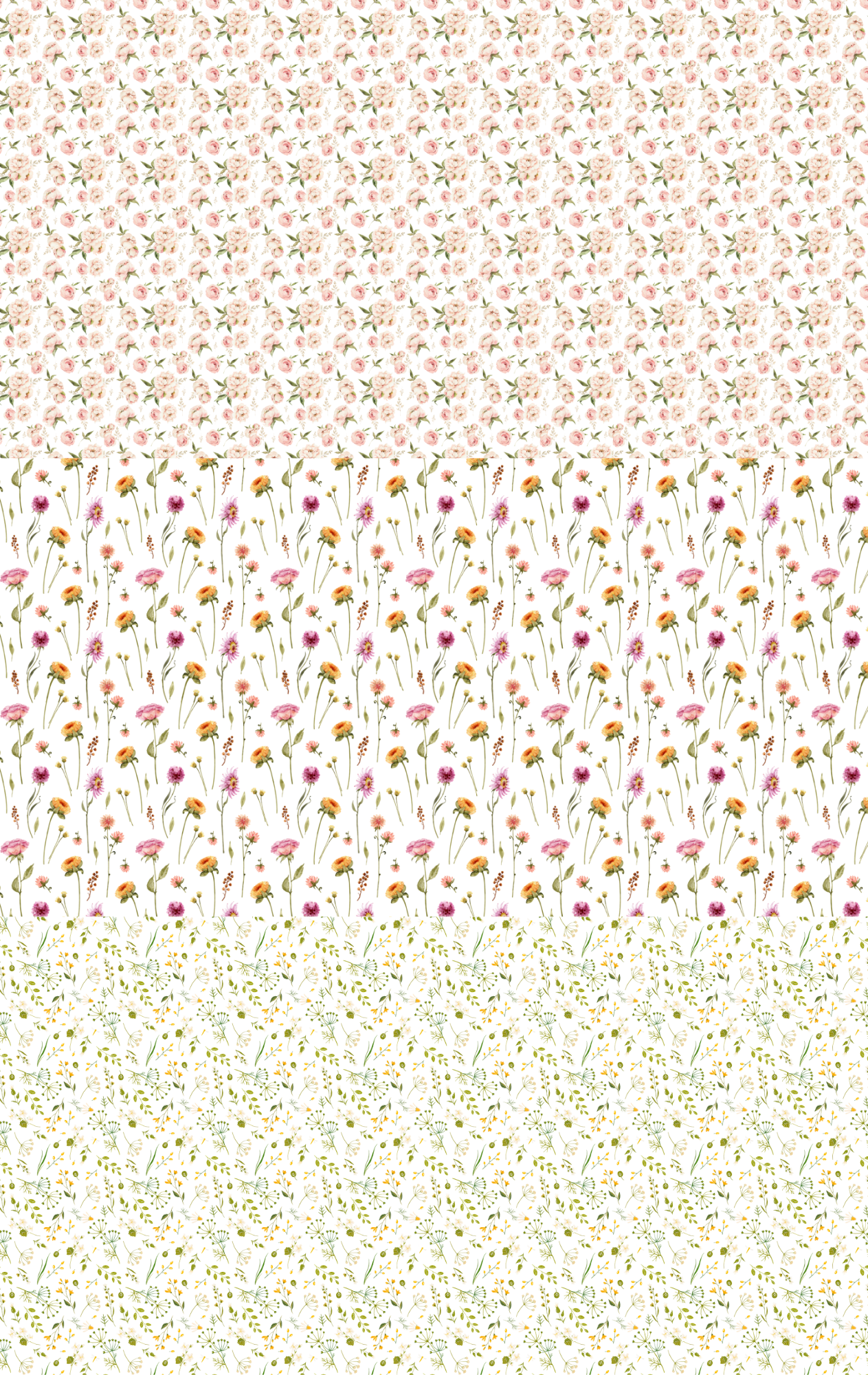 A patterned printed acrylic sheet featuring a floral design with varying shades of pink, green, and yellow.