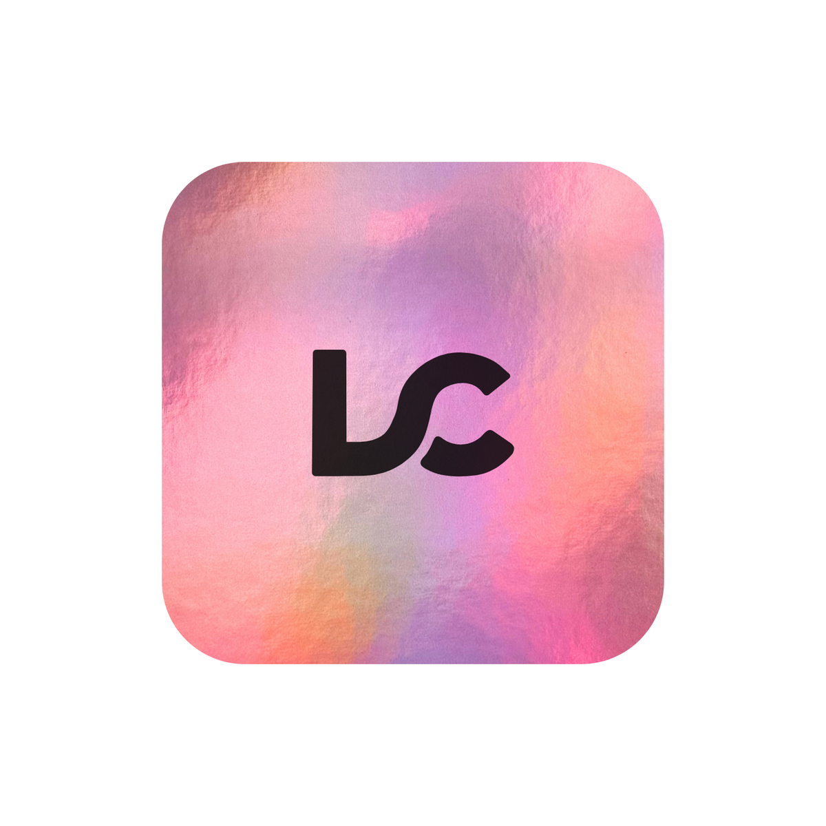 Holographic pink colour with shifting rainbow sheen