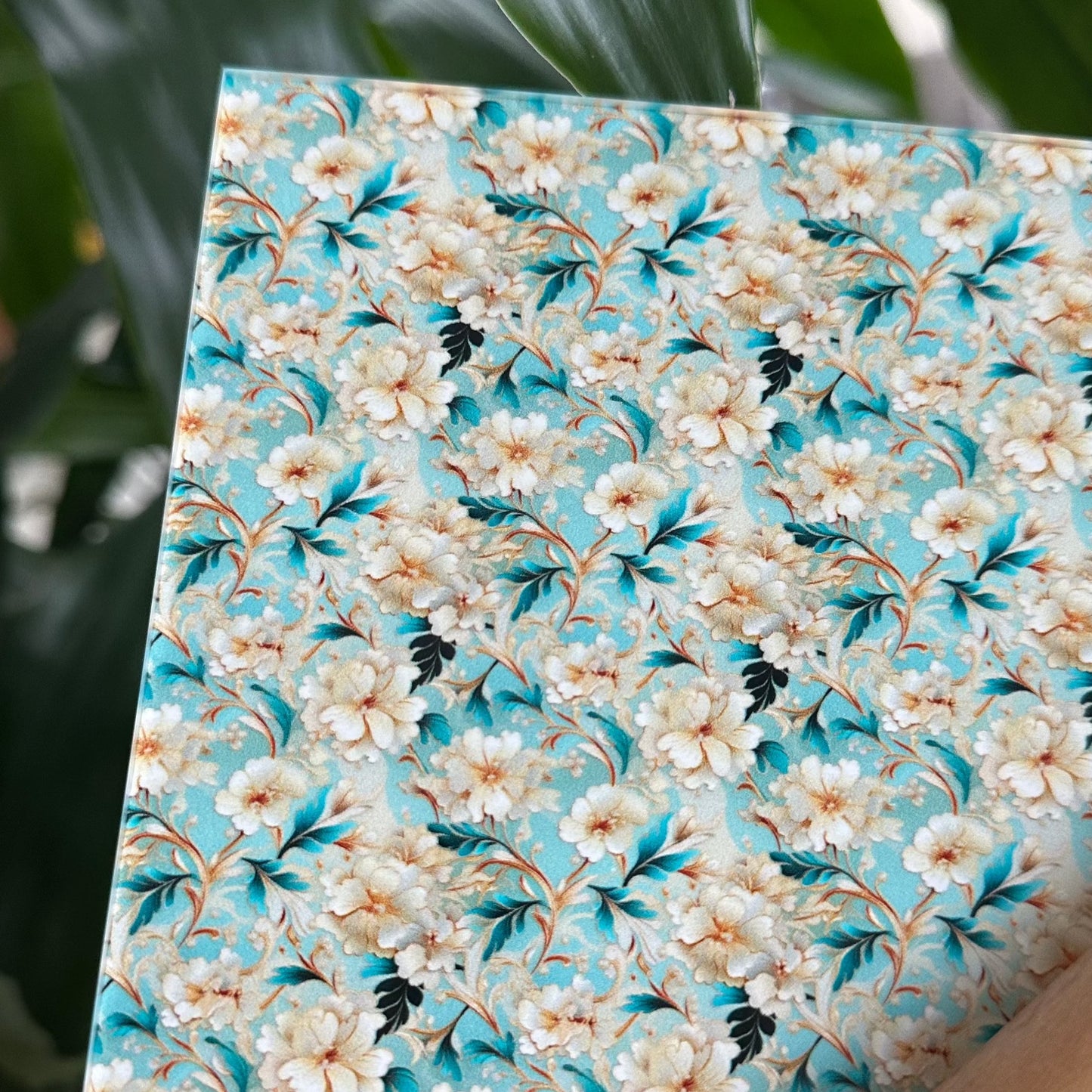 China Blue Glass Flowers