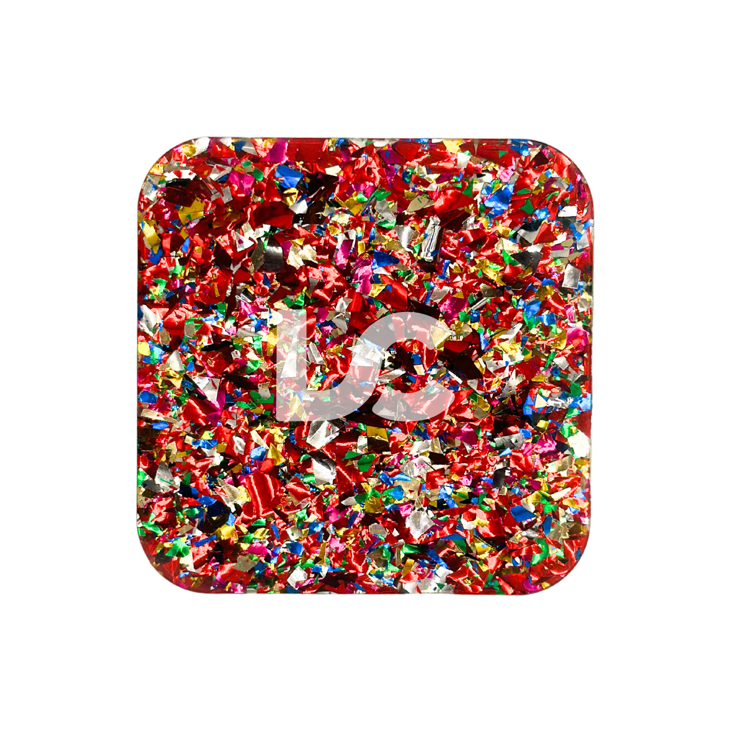 Red Topaz Cluster Glitter Acrylic