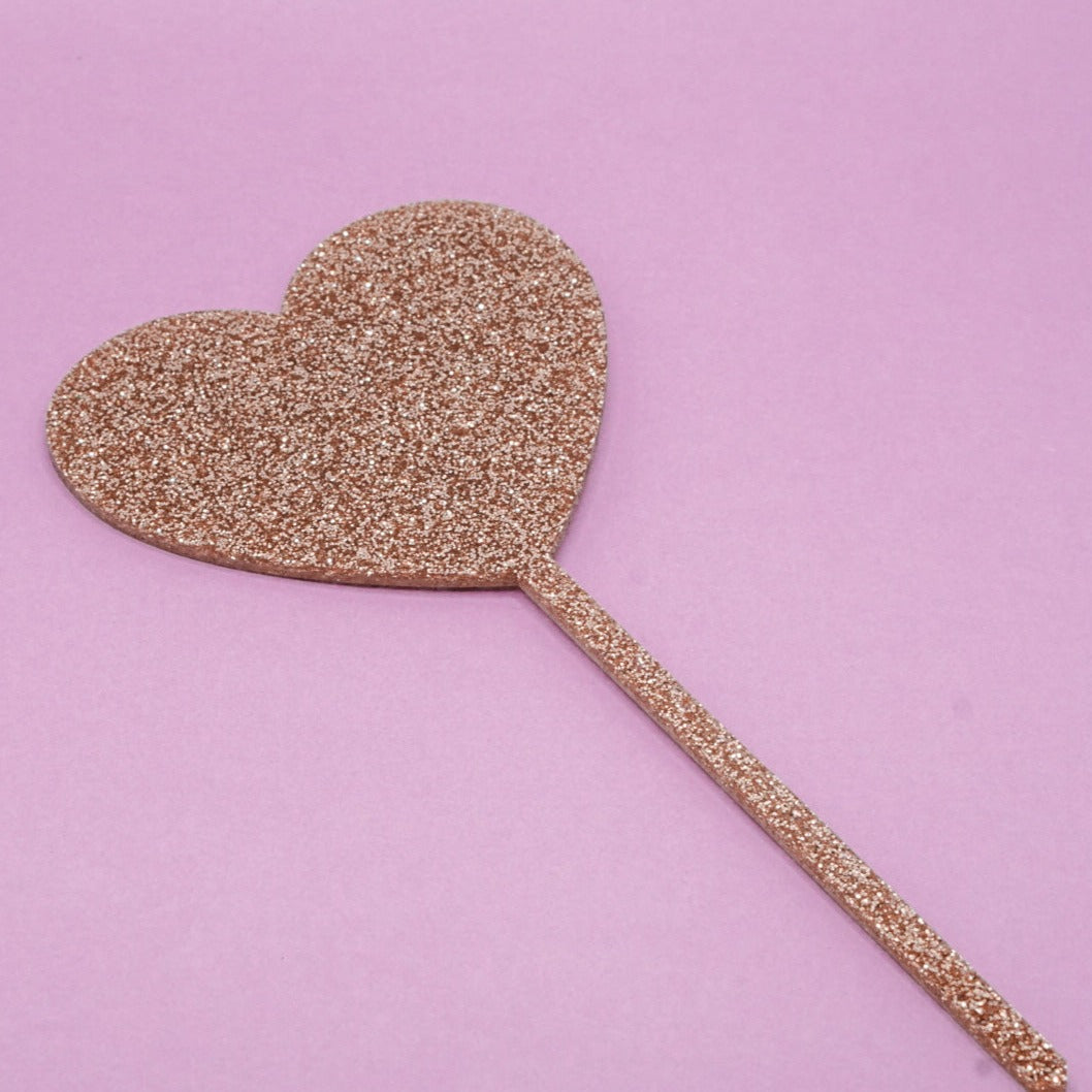 5" Heart Cake Toppers (6-pack)