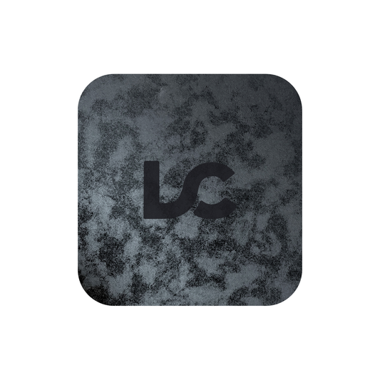 Distressed black suede leatherette