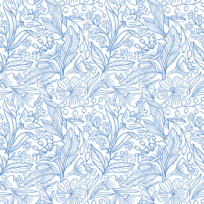 A blue florals pattern