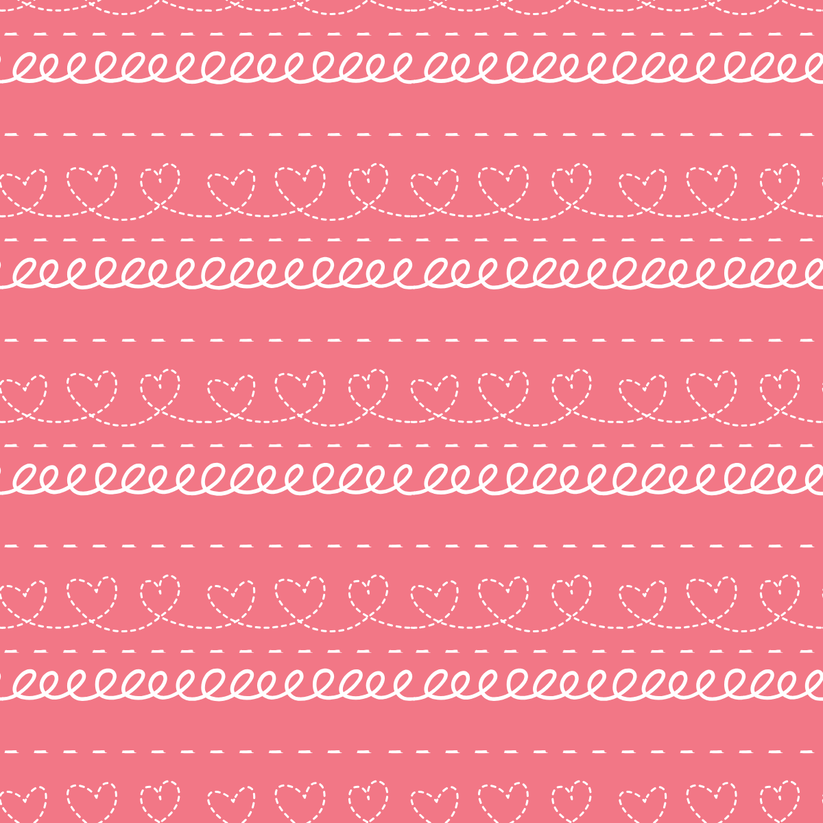 Pink background with white heart and line pattern