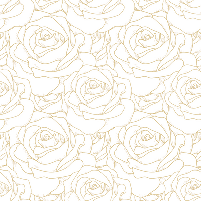 Faux Foils: Rose Line Art