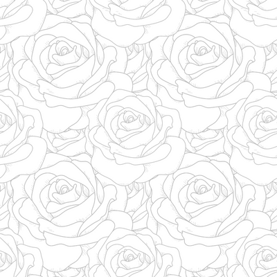Faux Foils: Rose Line Art