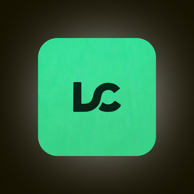 A green glow-in-the-dark square