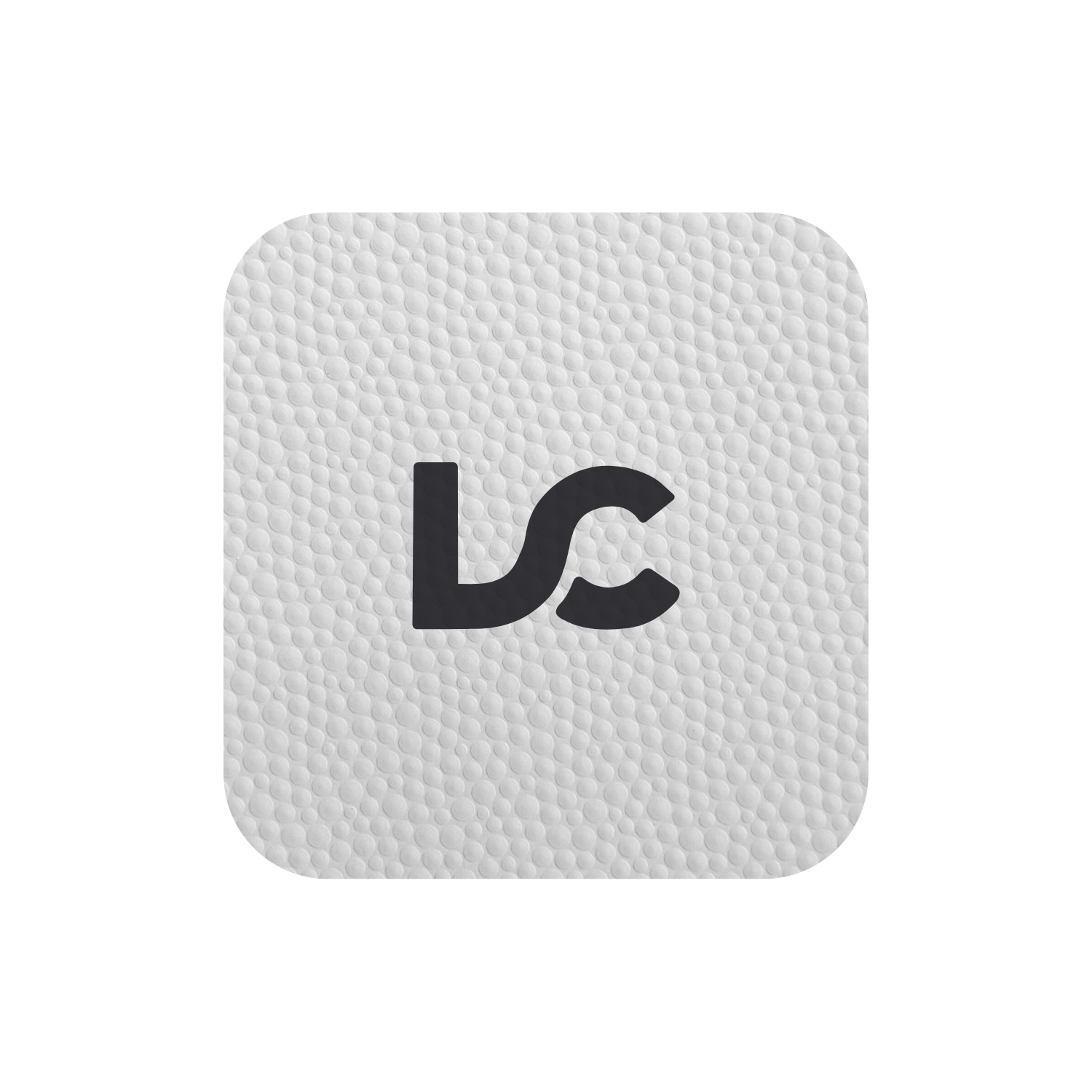White golf ball textured leatherette