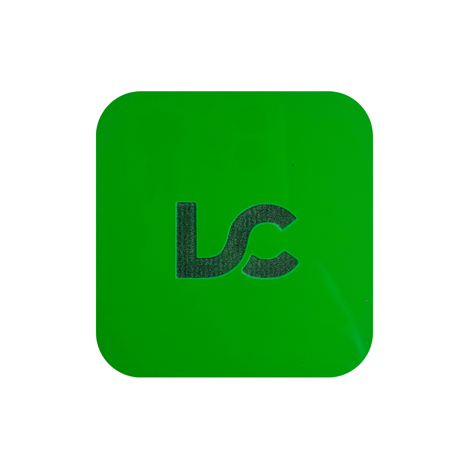 Green on Black Two-Tone Acrylic