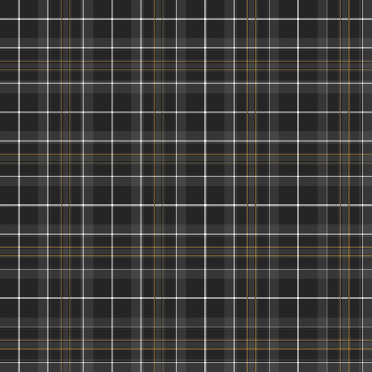 Plaid pattern with white and yellow lines on a grey background