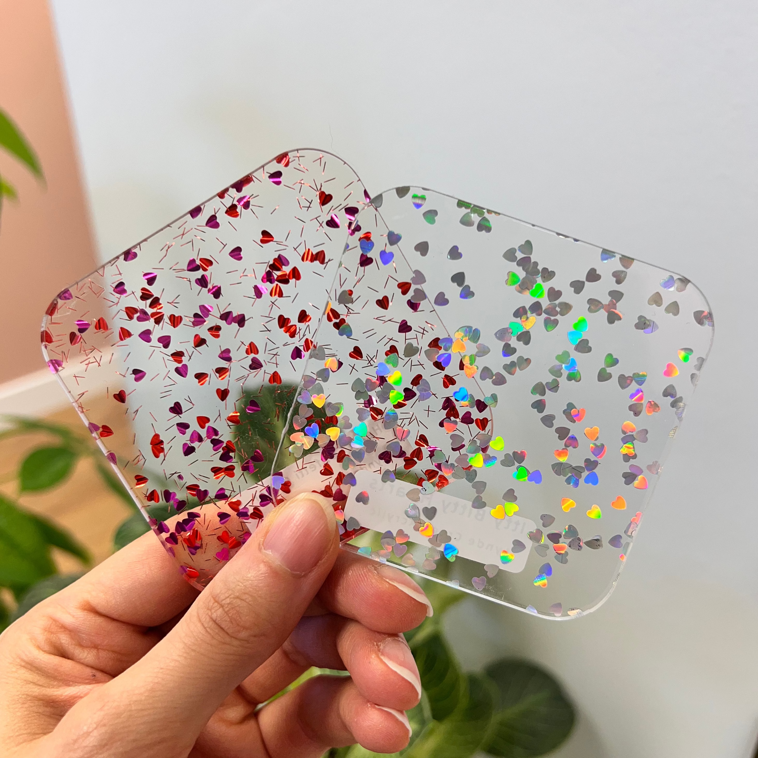 Itty Bitty Hearts Acrylic