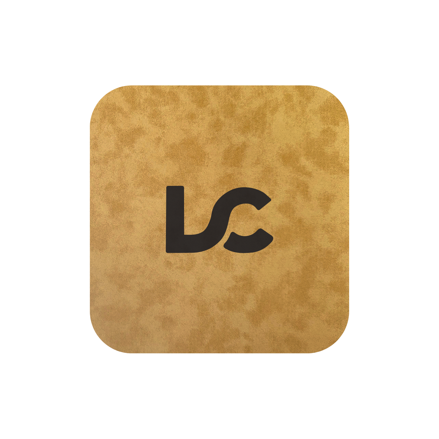 Distressed yellow suede leatherette