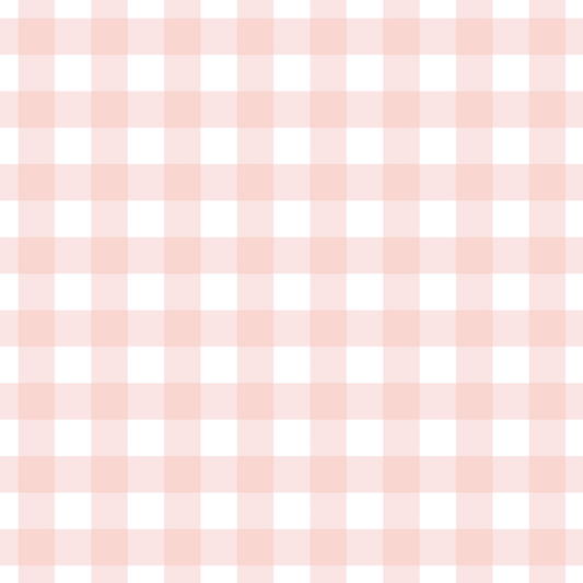 Pink gingham on white background