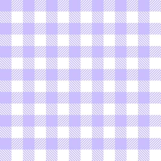 Plaid pattern with alternating light purple and white squares