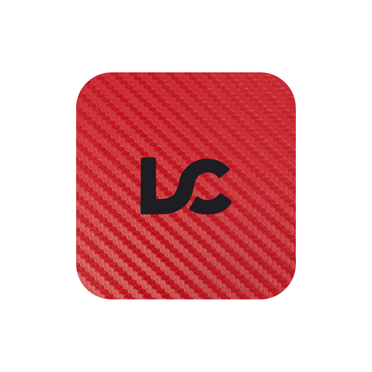 Carbon fiber design in red