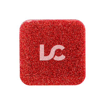 Ruby Red Glitter Acrylic