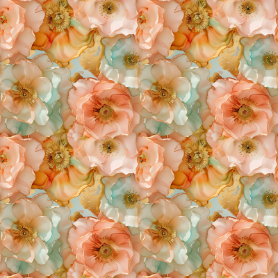 Stained Glass Antique Flowers