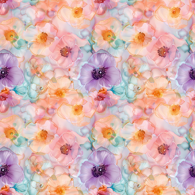 Stained Glass Pastel Floral