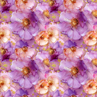 Stained Glass Violet Anemones