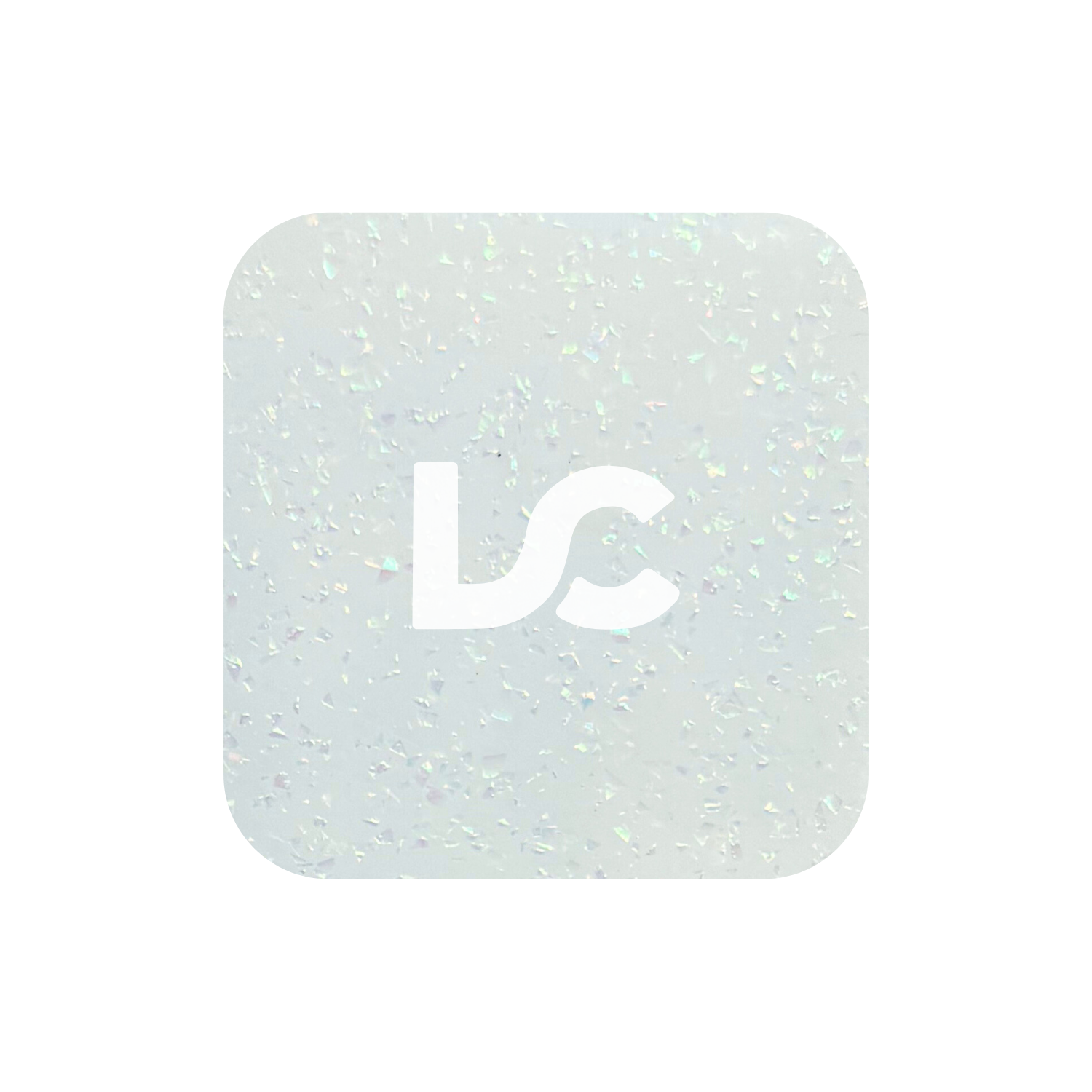 White Iridescent Glitter Acrylic
