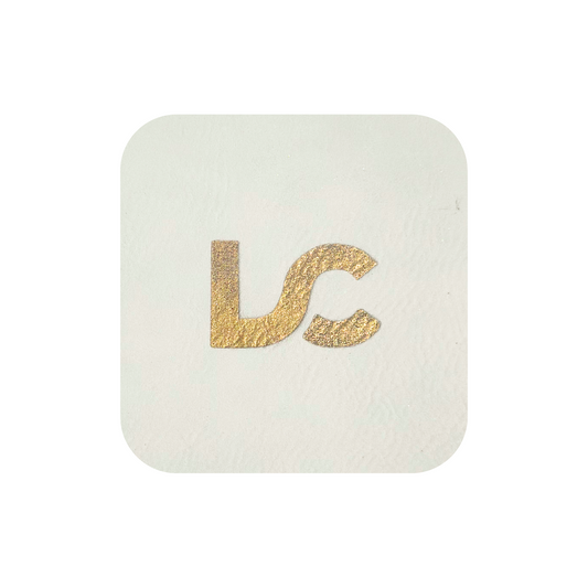 White to Gold Leatherette