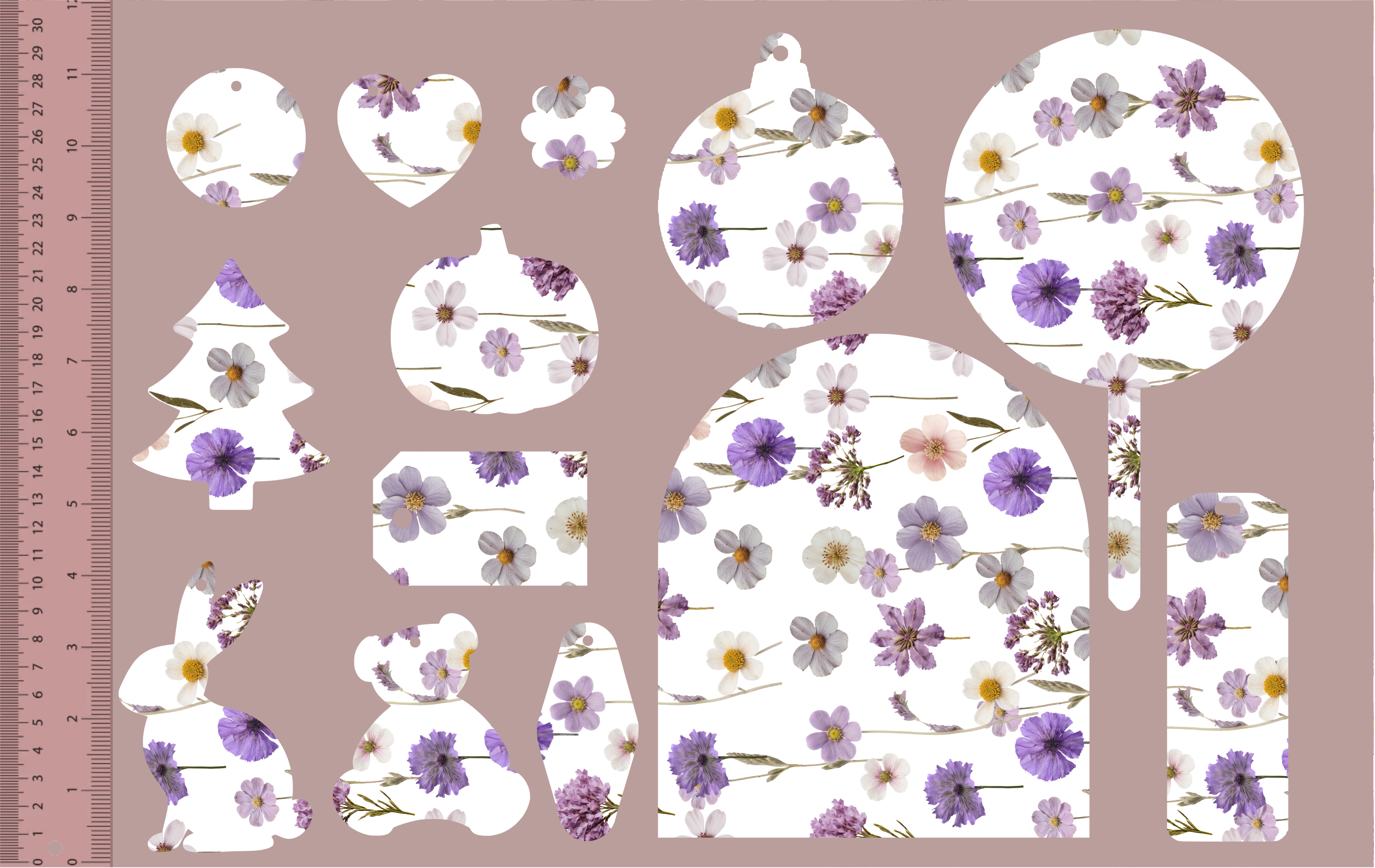 Imperial Purple Pressed Flowers