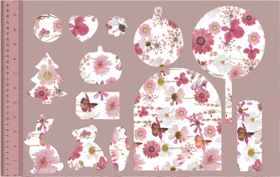 Pretty in Pink Pressed Flowers