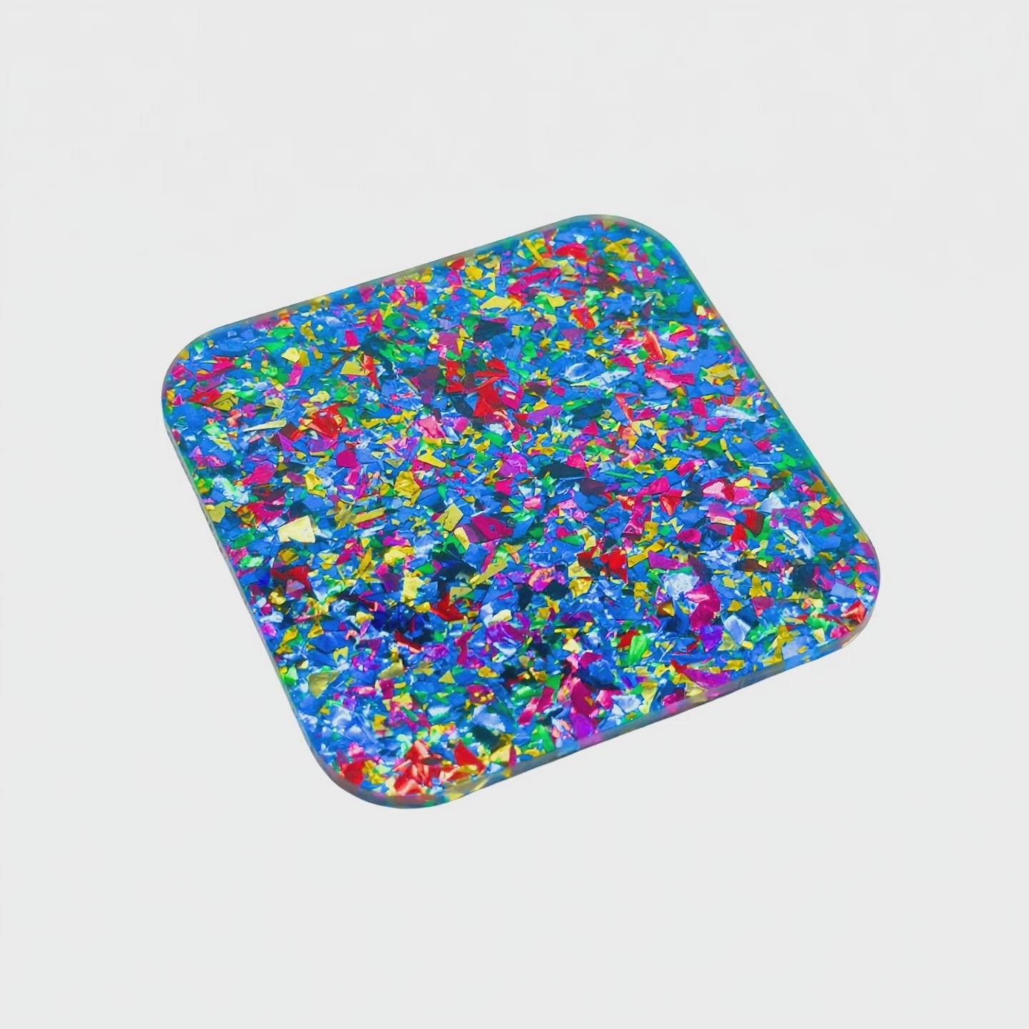 Load video: Blue Opal Cluster Glitter Acrylic