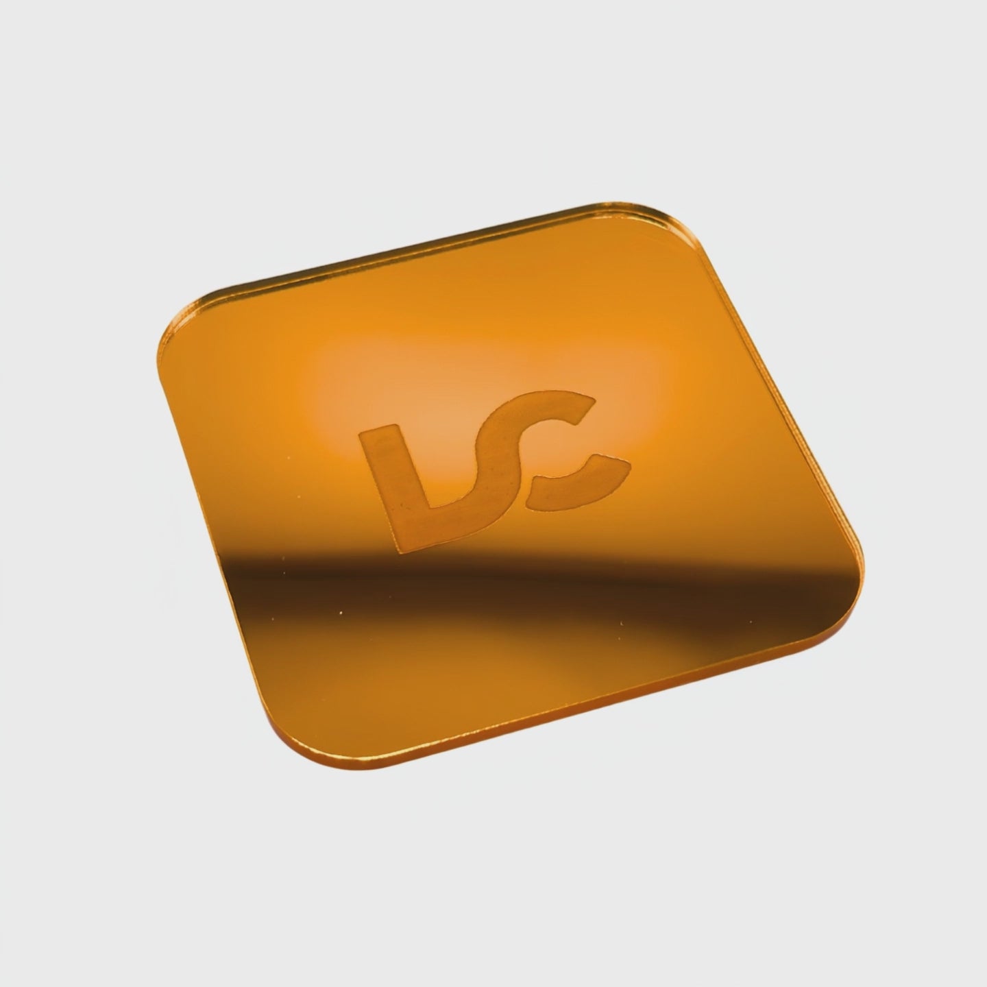 Load video: Mirrored Orange Acrylic