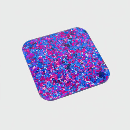 Purple Fluorite Cluster Glitter Acrylic