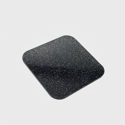 Space Black Glitter Acrylic