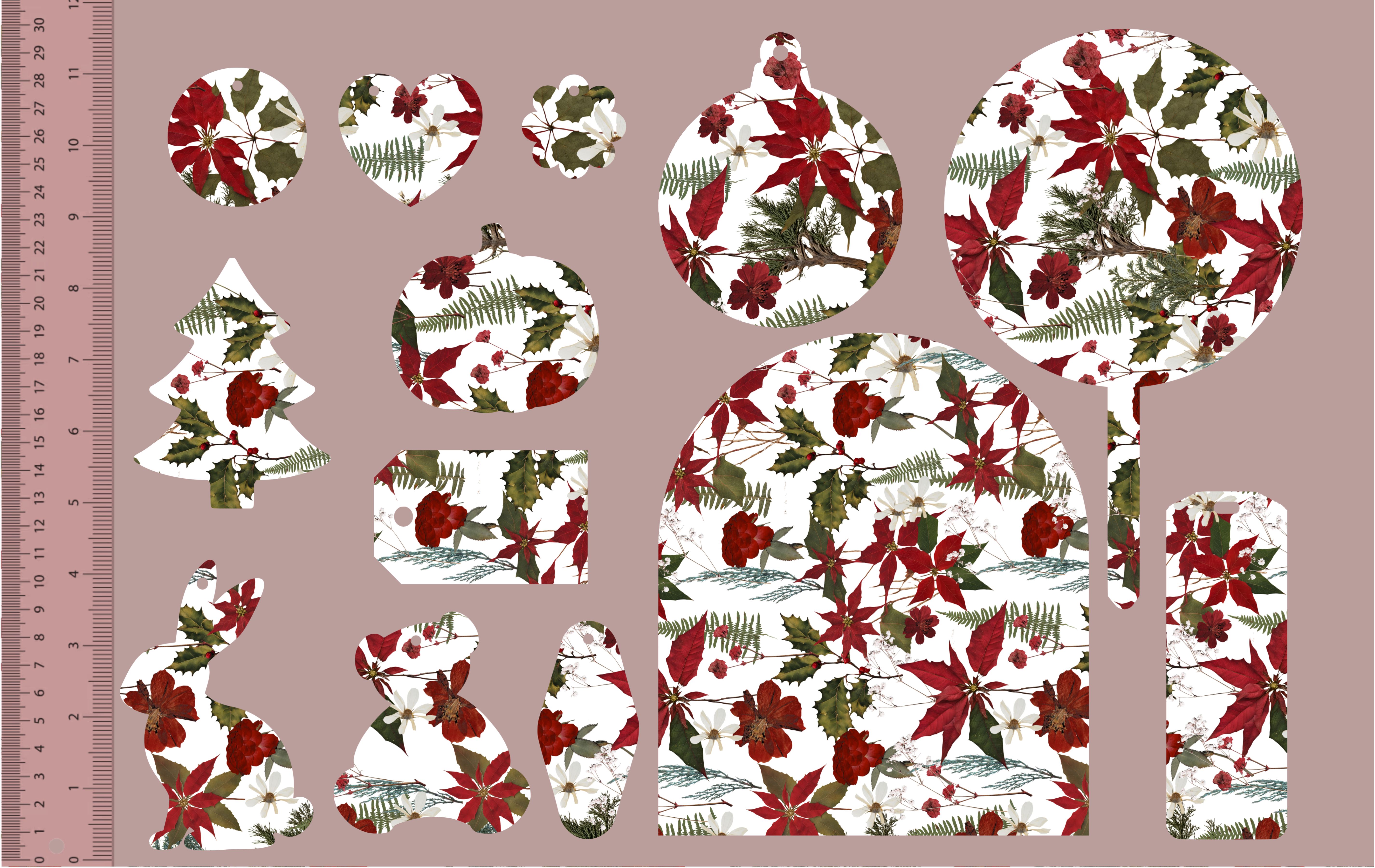 Under The Mistletoe Pressed Flowers