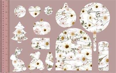 White Meadow Pressed Flowers