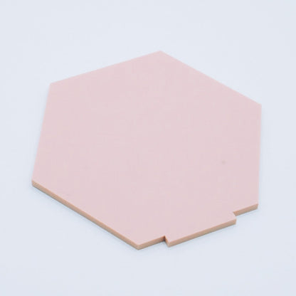 6" x 5.5" Hexagon Table Number Blanks with Stand (6-pack)