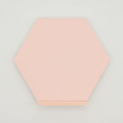 6" x 5.5" Hexagon Table Number Blanks with Stand (6-pack)